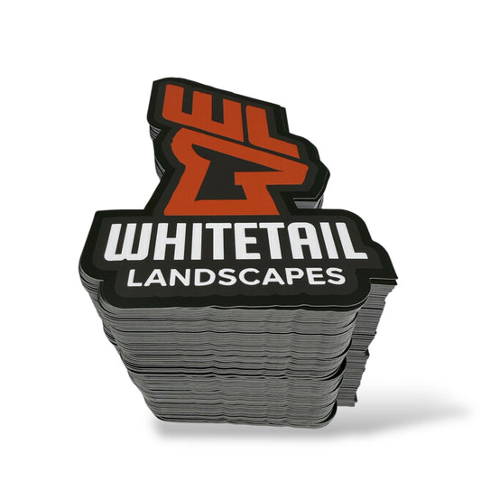 250 7” Die Cut Decals with Your Company Logo Thick Mil.